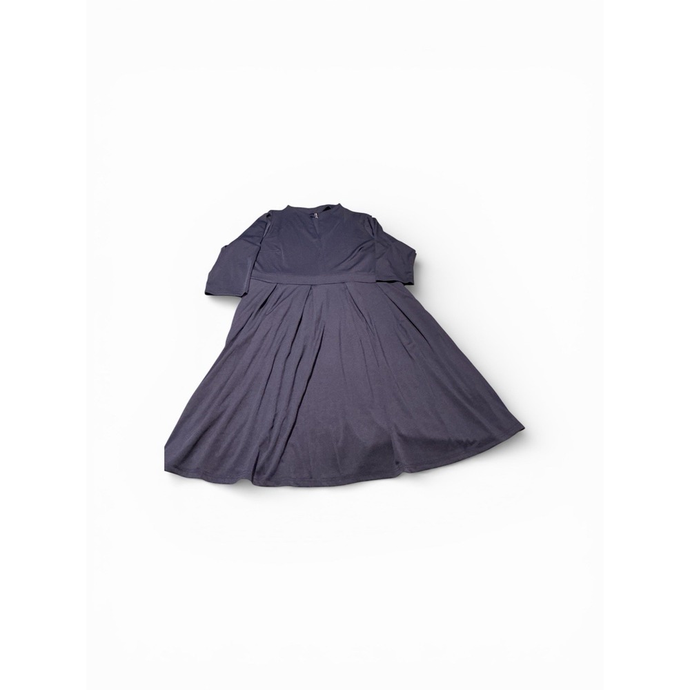 zattcas dress Navy Fit And Flare Below Knee Short Sleeve‎ Stretch Xxl NWT Work